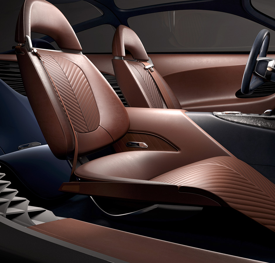 Genesis Essentia Concept cognac leather seat