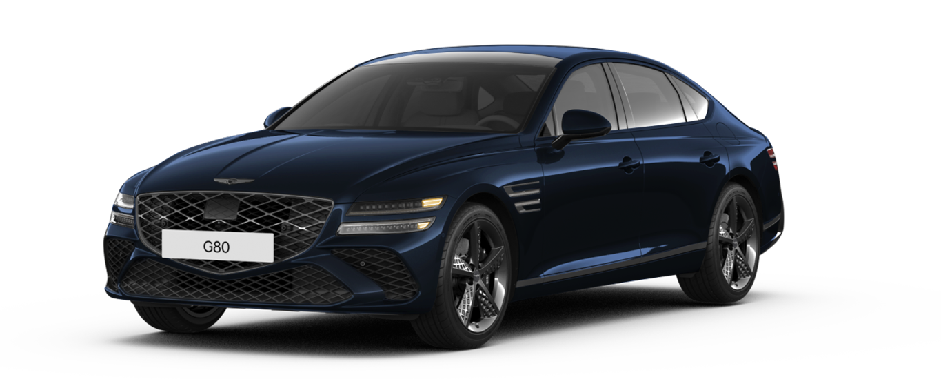 Genesis G80 in Capri Blue