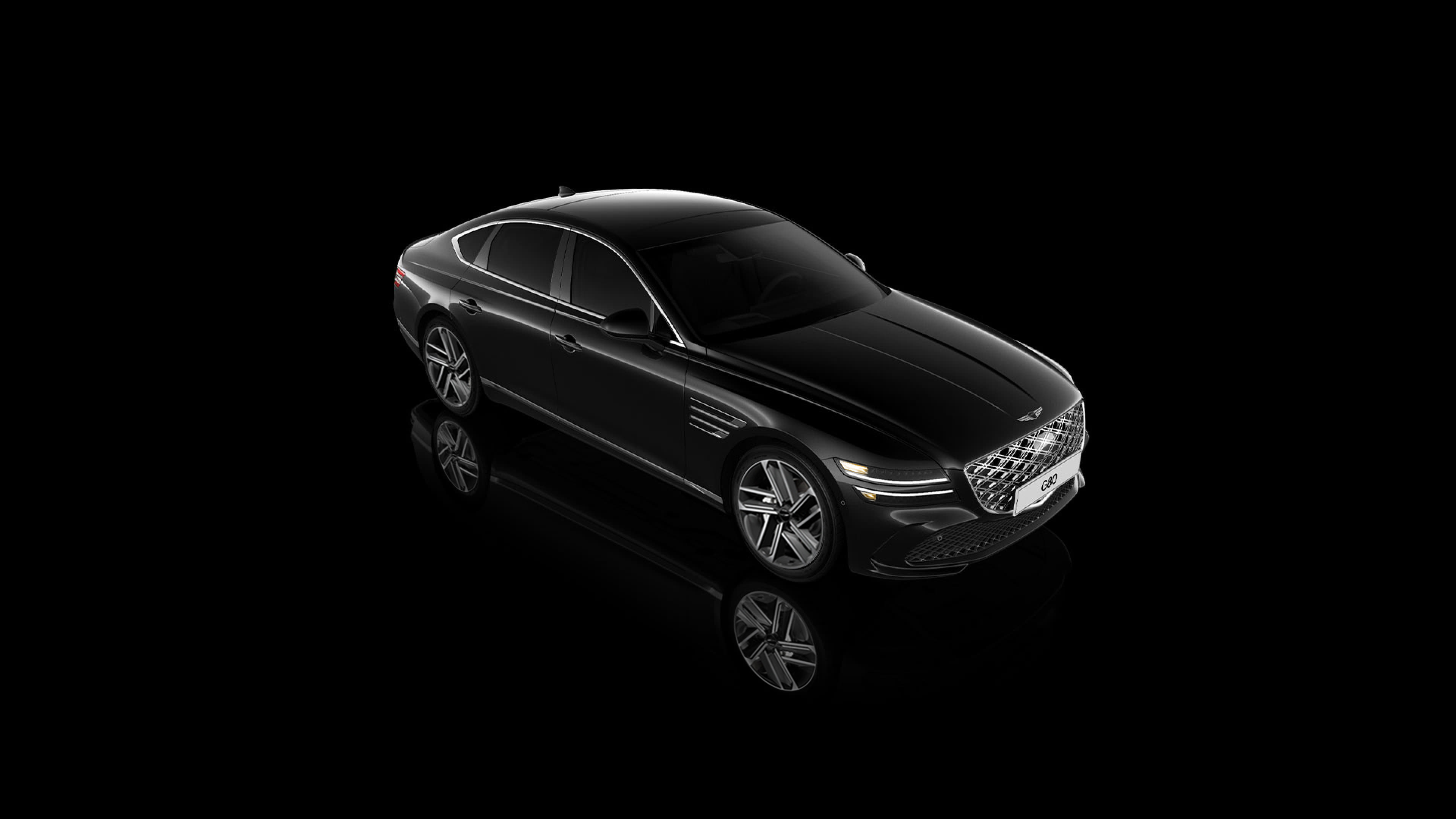 The exterior of Vik Black G80 and the engine installed inside the vehicle.