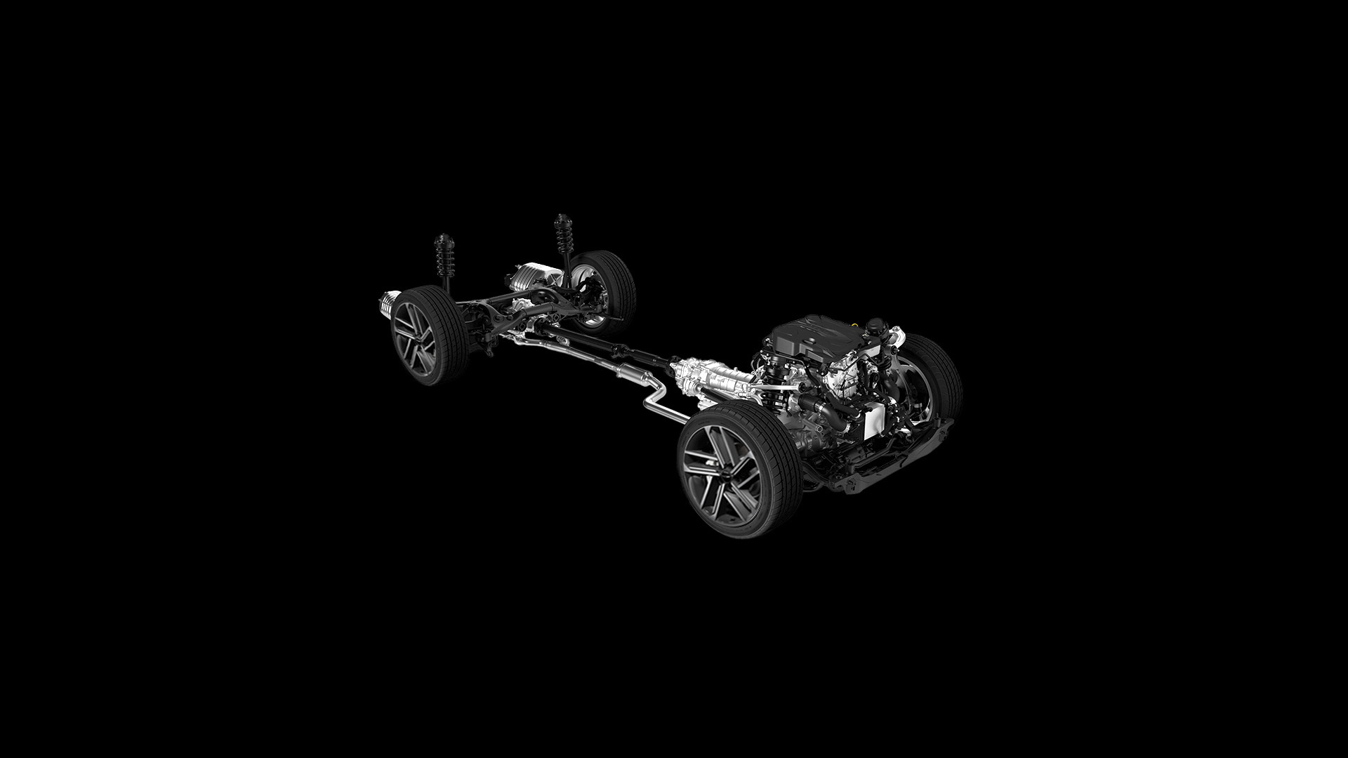  The exterior of Vik Black G80 and the engine installed inside the vehicle.