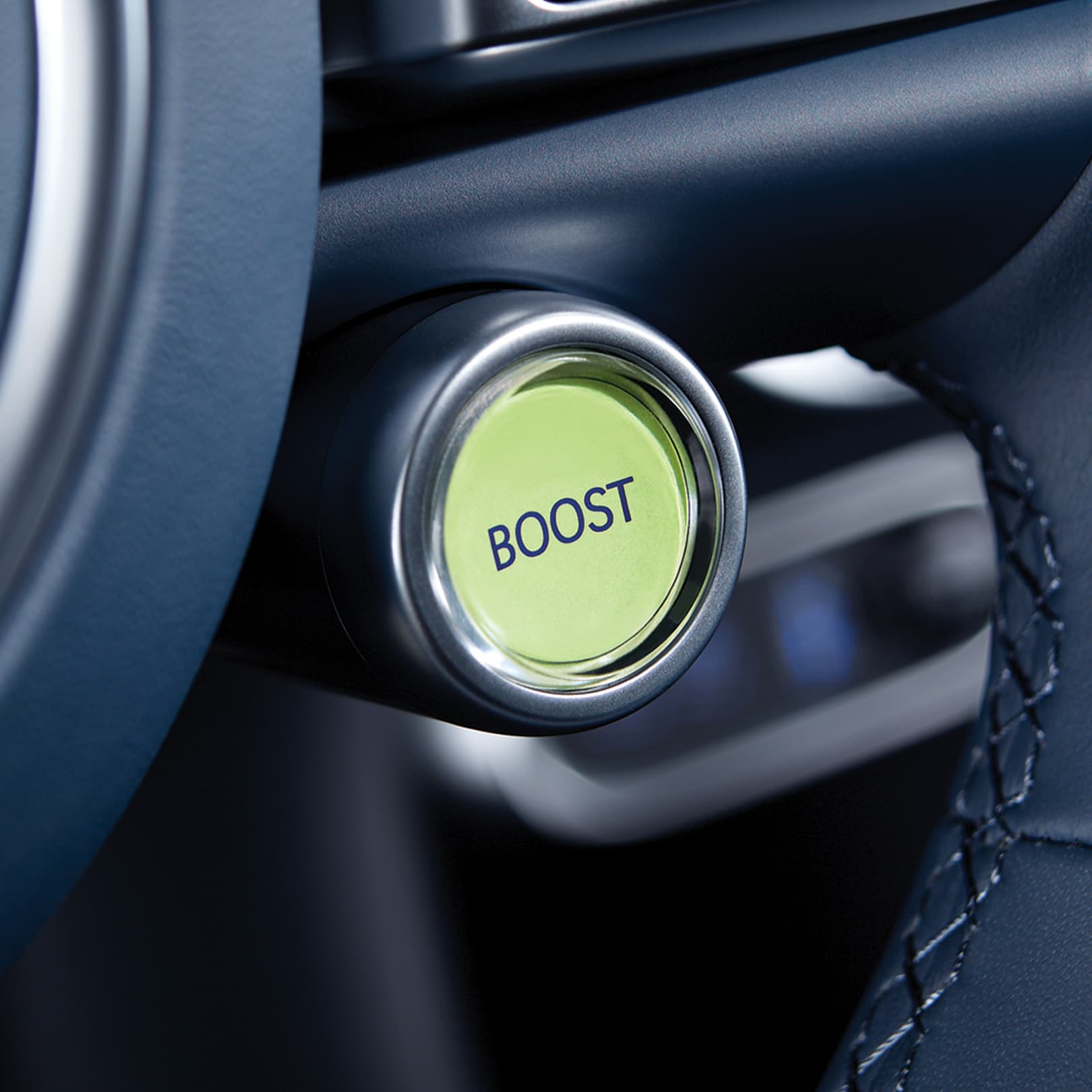 Gros plan sur le bouton du mode Boost.