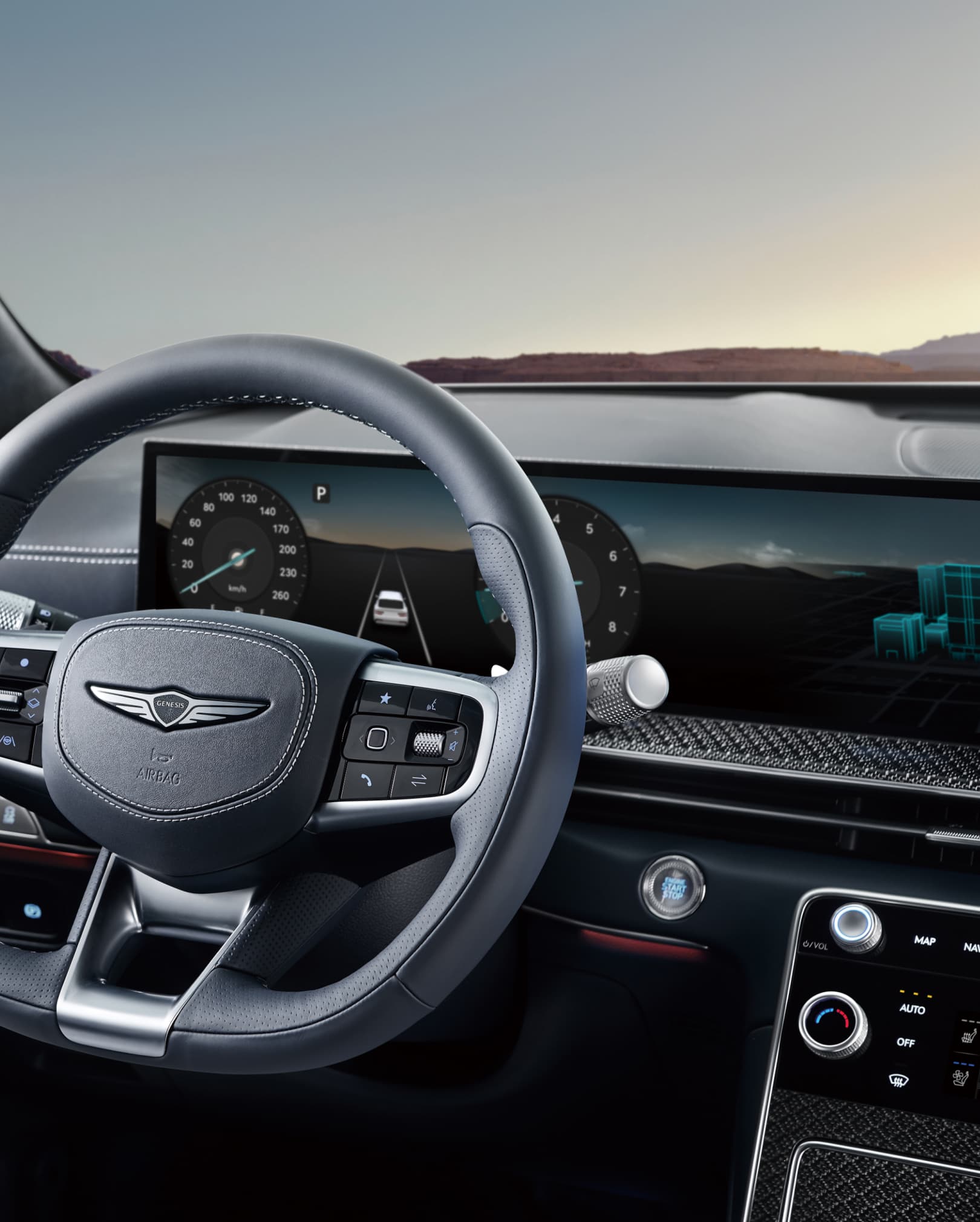 The 27-inch OLED Display inside GV80.