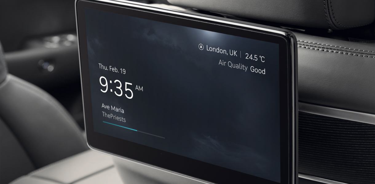 Genesis G90 Electric 2nd-row Dual Monitors