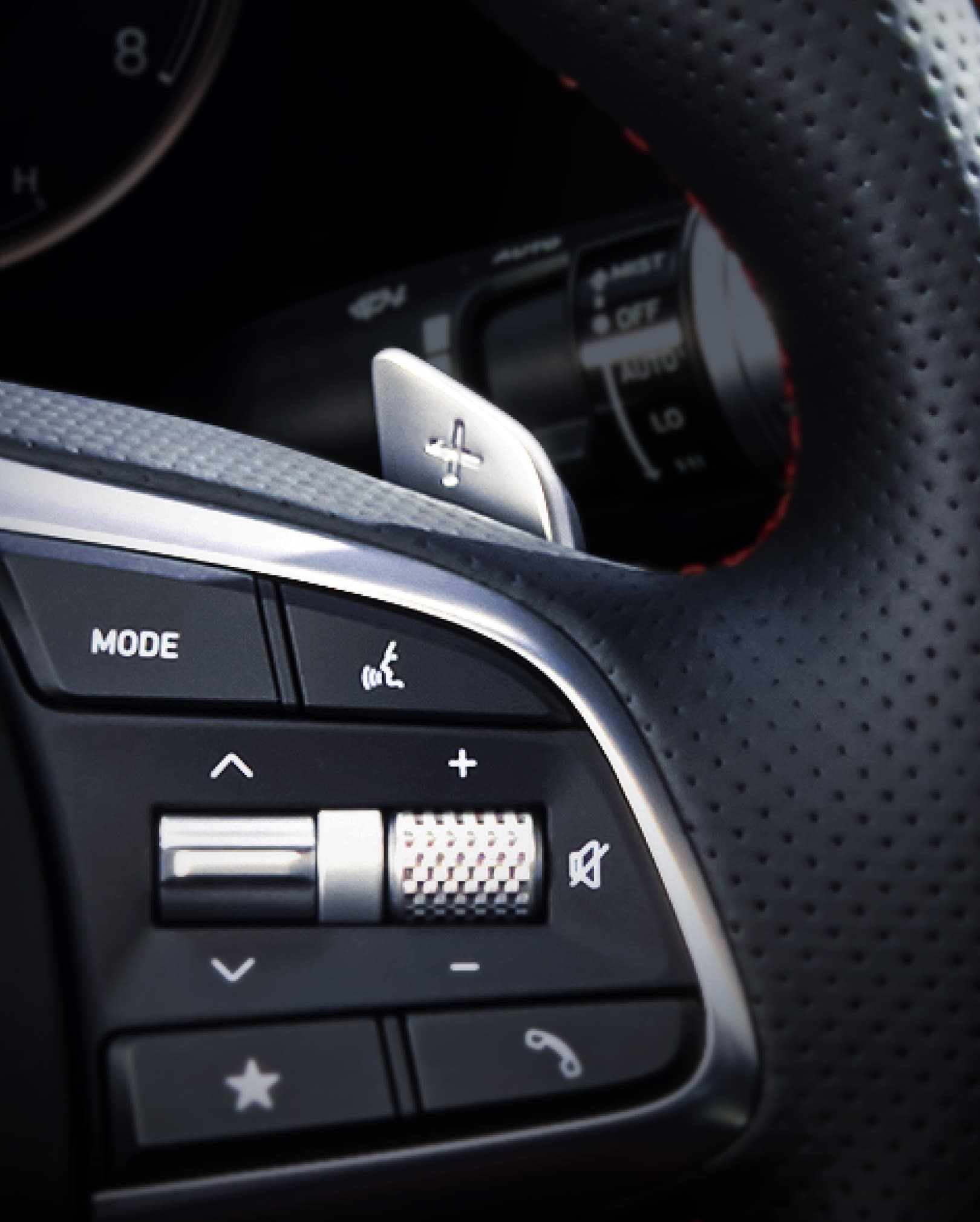 Paddle Shifters located on the right side of the steering wheel.