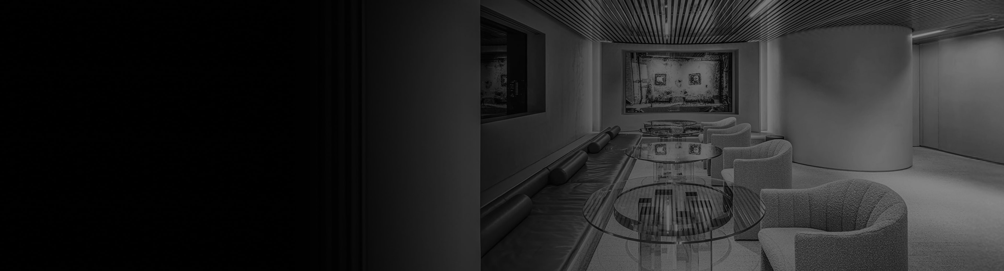 A side view of the Genesis Lounge, an exclusive space for G90 Long Wheel Base Black owners.