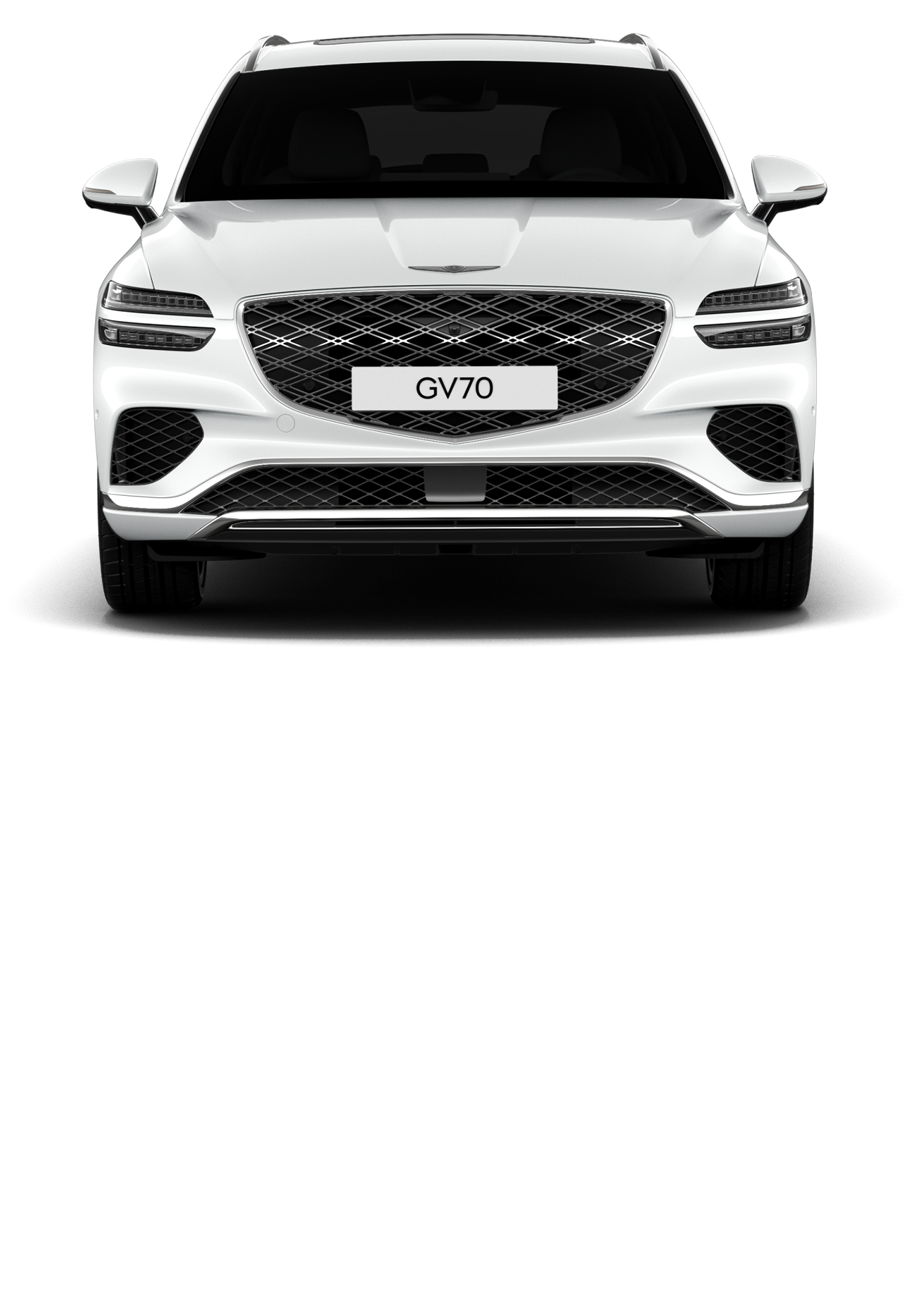 You can see the front of a Uyuni White GV70 standard model.