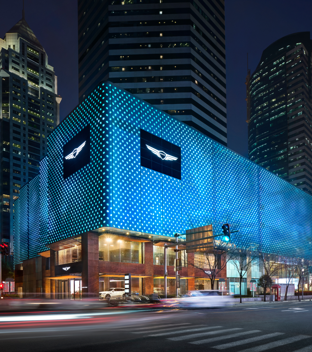 An exterior view of Genesis Studio Shanghai.